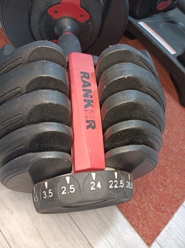 可変式ダンベル24kg×2 RANKER 美品RANKER 可変式ダンベル 24Kg