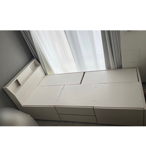 【3年未満使用】収納付きベッド白 ニトリ