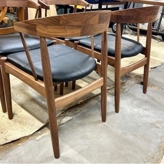 札幌市内配送可 展示品 関家具 ダイニング5点セット テーブル幅150cm ウォールナット