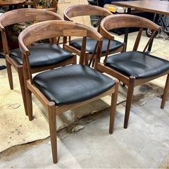 札幌市内配送可 展示品 関家具 ダイニング5点セット テーブル幅150cm ウォールナット