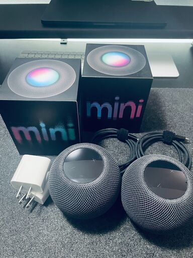 Apple HomePod mini 2台セット／箱＆説明書付き