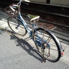 レトロな自転車 AKIYOSHI 製 タイヤ破損