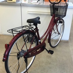 【引き取り限定】ママチャリ 26インチ ワインレッド LEDライト 引き取り限定】ママチャリ 26インチ ワインレッド LEDライト