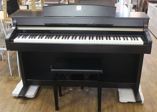 (Y)北大前! 札幌 引取 ヤマハ 電子ピアノ CLP-340 Clavinova クラビノーバ 2008年製 ニューダークローズウッド YAMAHA 椅子付き 楽器 鍵盤 2051474