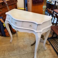 コンソールテーブル ホワイト ロココ調 猫脚 姫系 アンティーク調 楽天