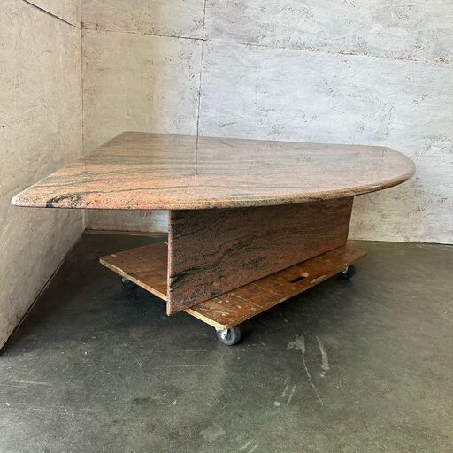 直接引取限定】 【天然大理石】 コーナーテーブル 120cm 大理石