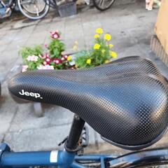 ＪＥＥＰ　折りたたみ自転車　２０インチ　美品　６変速　カゴ　付き　青　配達可能