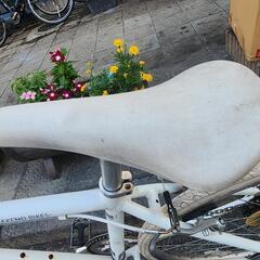 クロスバイク  7変速　フレーム　アルミ　白　配達可能