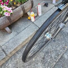 クロスバイク　ブリヂストン　２７インチ　７変速　自動ライト　雨カバー　付き　配達可能