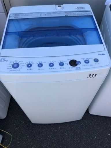 NO 335 福岡市内配送設置無料✨　ハイアール 全自動洗濯機 JW-C55CK(W) ホワイト 洗濯容量：5.5kg【ケーズデンキオリジナルモデル】