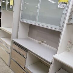 J7604 綾野製作所 食器棚 キッチンボード ジュエルシリーズ ホワイト