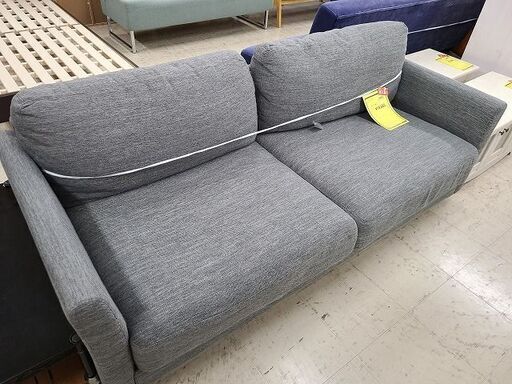J7398　二人掛けソファ　グレー　クリーニング済　【リユースのサカイ柏店】