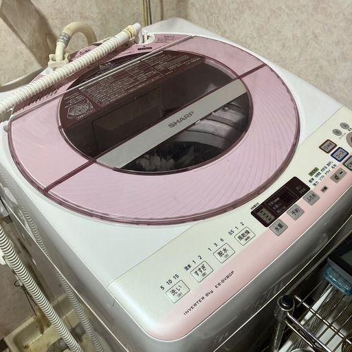 シャープ　縦型穴なし洗濯機　8キロ