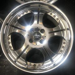 WORK ユーロライン 社外ホイール 17インチ 4本 7.5J4HPCD100+28 希少 深リム　(VHH436)