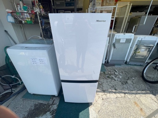 【リサイクルサービス八光】2021年製　ハイセンス　冷蔵庫 パールホワイト HR-D15E　154L