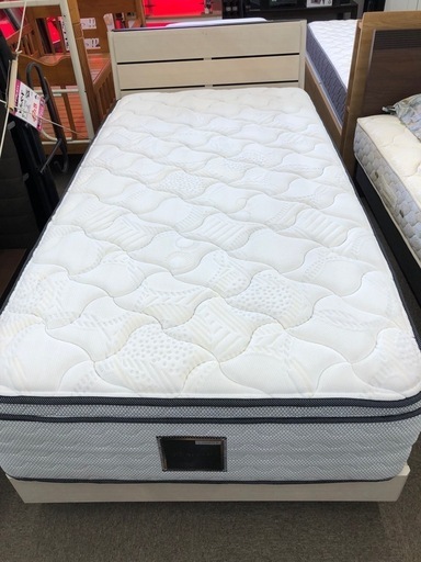 【店頭受け渡し】（255）マットレス付シングルベッド　中古品