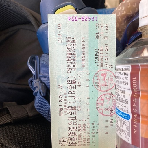 青春18きっぷ2024夏バージョン3回分