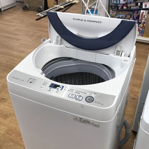 ★ジモティ割あり★ SHARP 洗濯機    5.5kg   年式2016   動作確認／クリーニング済み KJ5826