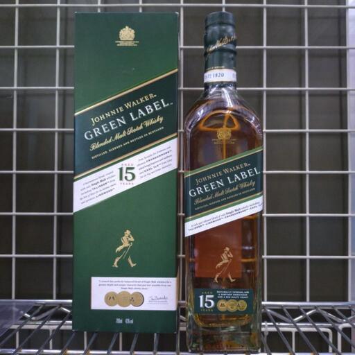 JOHNNIE WALKER GREEN LABEL ウィスキー グリーンラベル15年 700ml 43% 未開栓