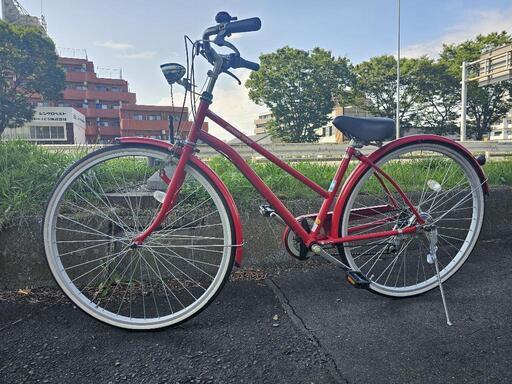 仙台市若林区若林～27インチ自転車/レトロ風 6段変速/調子良い/当店にて防犯登録出来ます
