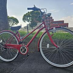 仙台市若林区若林～27インチ自転車/レトロ風 6段変速/調子良い/当店にて防犯登録出来ます