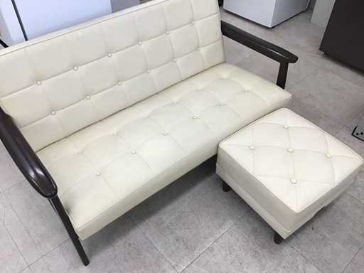 カリモク60 Kチェア 2シーター オットマン付