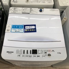 安心の1年保証つき】Hisense 5.5kg 全自動洗濯機のご紹介です！