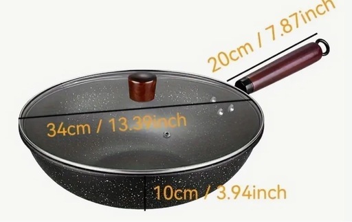 中華鍋34㎝（蓋あり）