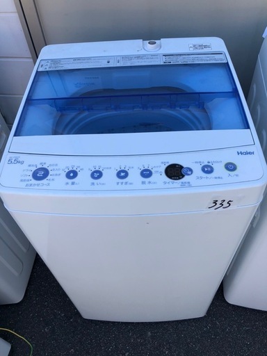 NO 335  福岡市内配送設置無料✨　ハイアール 全自動洗濯機 JW-C55CK(W) ホワイト 洗濯容量：5.5kg【ケーズデンキオリジナルモデル】