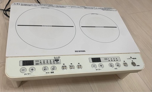 【100V 工事不要】 アイリスオーヤマ　IH クッキングヒーター