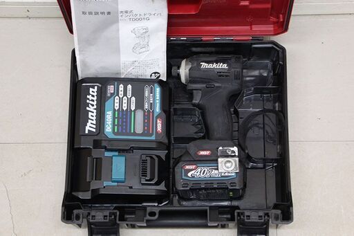 makita マキタ 充電式インパクトドライバ TD001G  40V 2.5Ah バッテリー×1 充電器付 (D5929yxwY)