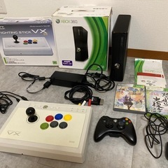 Xbox360一式 本体コントローラー　ソフト　アーケードコントローラー