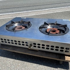 ■中古品 タニコー ガスコンロ LPガス TGU-75 2015年製 ２口コンロ プロパンガス 動作問題なし 卓上コンロ ■