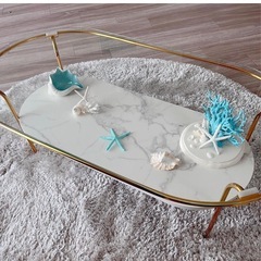 Francfranc レガート コーヒーテーブル L ゴールド×マーブル