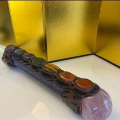 クリスタルワンド★天然石ワンド★チャクラ開け★希少★ローズクォーツ★