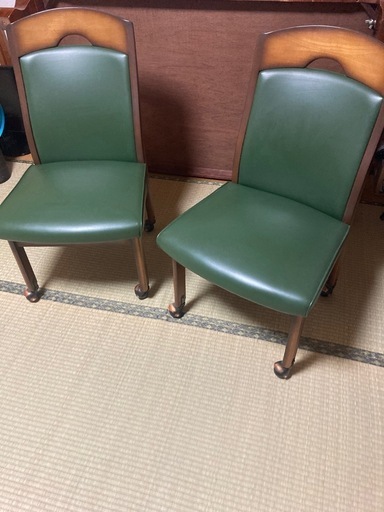 大塚家具 椅子 ダイニングチェア 3脚（キャスター付き）