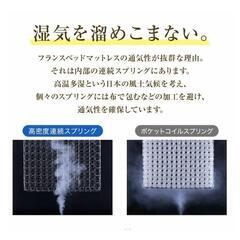 未使用訳あり　フランスベッド　高密度連続スプリングマットレス　クイーン　マルチラススーパースプリング　防ダニ・抗菌防臭加工　日本製