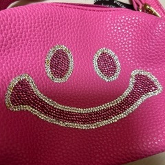 新品タグつき　定価65000円　本革フューシャーピンク　スワロデコ　ショルダー&クラッチバッグ