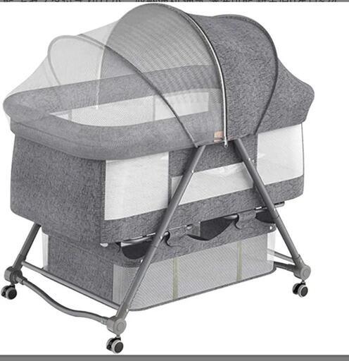 中古】添い寝ベビーベッド 中古】添い寝のできるベビーベッド♪高さ