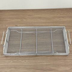 ★新品未使用品★　クリーンバスケット　平織網　食器カゴ 洗い物 水切り 置き場 ストッカー 煮沸　R4-0093