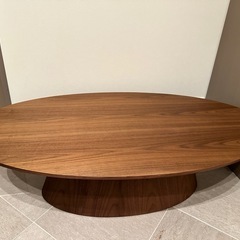 アルモニア (Armonia) センターテーブル 円型  楕円ウォールナット 
