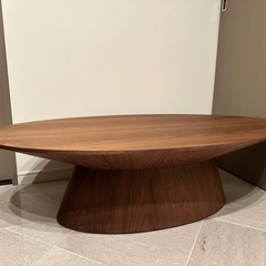 アルモニア (Armonia) センターテーブル 円型  楕円ウォールナット 