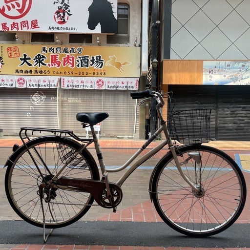 【タイヤ新品】   27インチ ママチャリ オートライト 6段変速