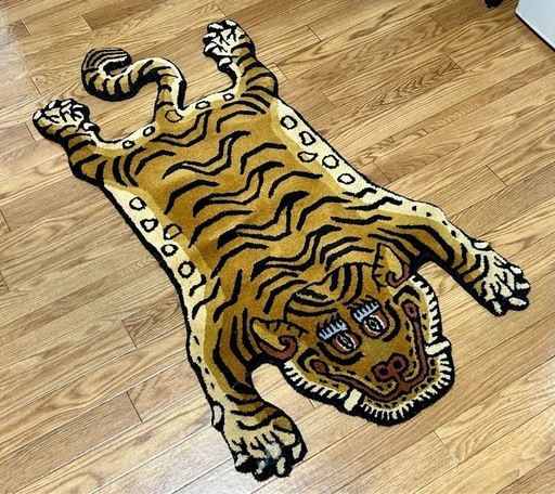 【美品】チベタンタイガーラグ