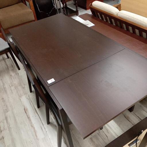 ★【インテリアコア】伸縮ダイニングテーブルセット　テーブル120〜164cm 7万円位で購入　自社配送時代引き可※現金、クレジット、スマホ決済対応※