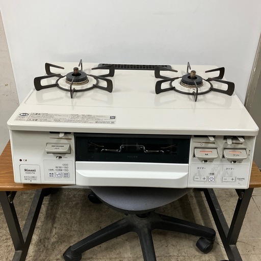 ロ2408-168 リンナイ ガスコンロ RT66VTWL 都市ガス 2021年製 動作確認済み キズ汚れ有り