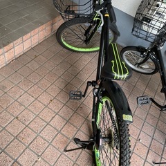 男の子 自転車   22インチ ブラックグリーン