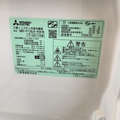 三菱 【右開き】146L 2ドアノンフロン冷蔵庫 keyword キーワードホワイト MR-P15EA-KW  リサイクルショップ宮崎屋　佐土原店　24.8.5F