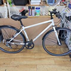 [受渡し完了しました] クロスバイク  オートライト Vブレーキ ６段変速 白 整備済 受渡し完了しました] クロスバイク オートライト Vブレーキ 6段変速