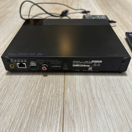SONY ブルーレイディスク/DVD プレイヤー BDP-S1500 Sony Blu-ray Disc